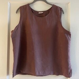 Habitat 100% Linen Brown Tank